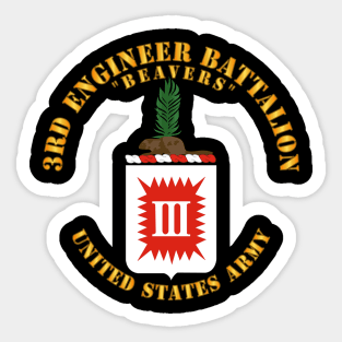 COA - 3rd Engineer Battalion - Beavers Sticker